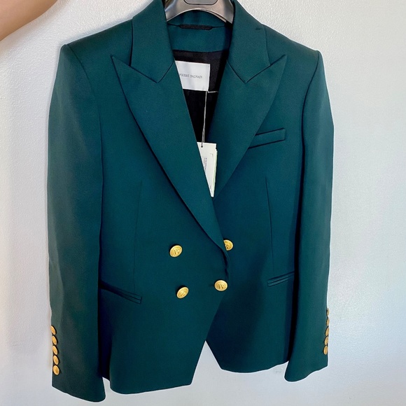 Gorgeous Balmain Dark Green Double Breasted Blazer - Picture 3 of 7